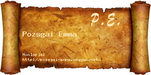 Pozsgai Emma névjegykártya